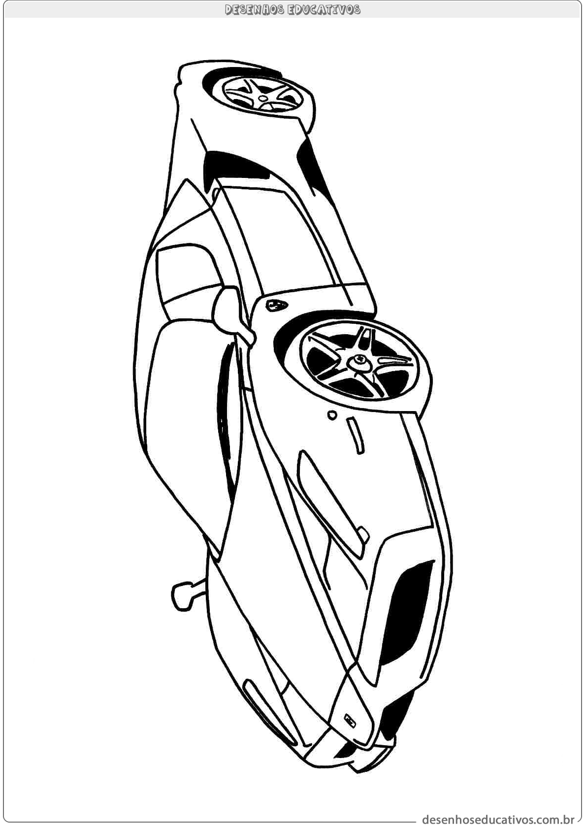 Desenhos para colorir de desenho de um carro de corrida para