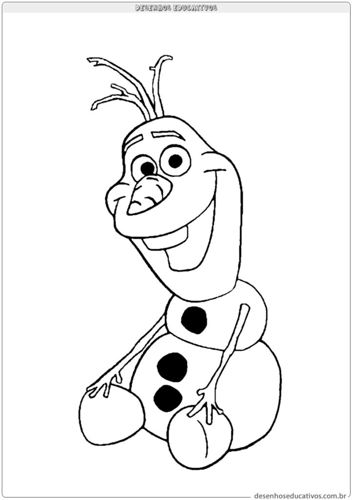 Desenhos educativos colorir o Olaf