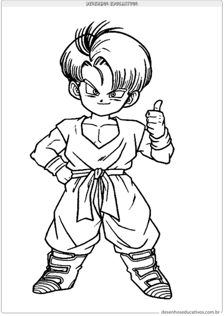 Desenhos Para Pintar e Colorir Dragon Ball Z - Imprimir Desenho 058