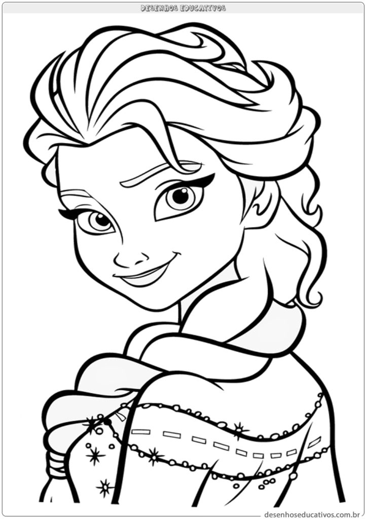 Desenhos educativos Elsa do Frozen