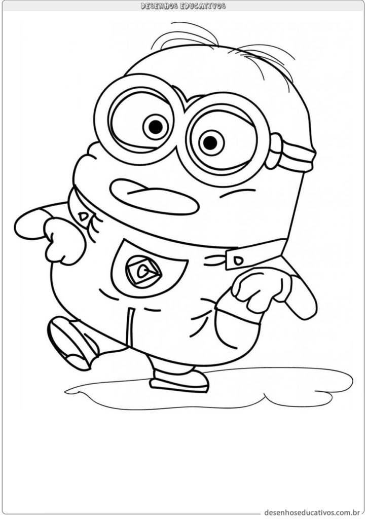 Desenhos dos Minions para colorir - Bora Colorir