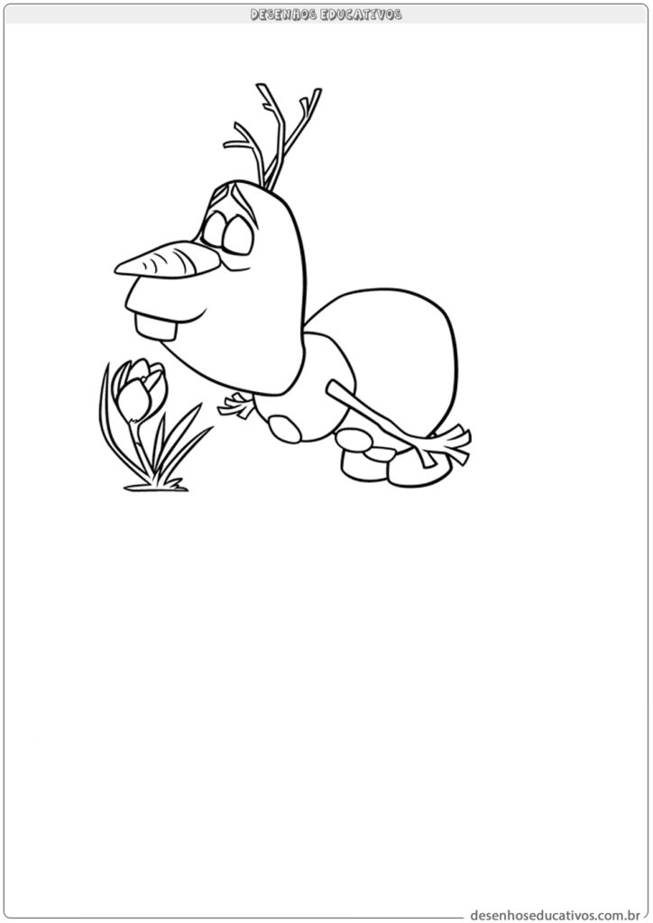Desenhos educativos pinte o Olaf