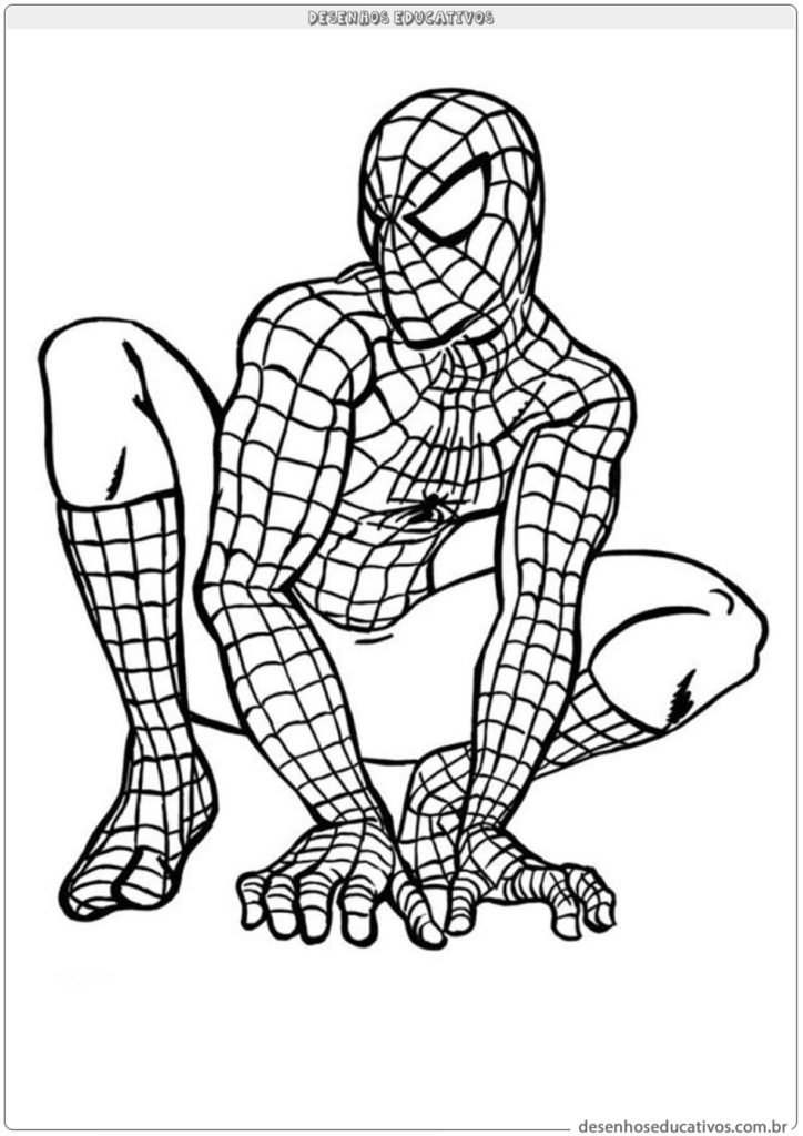 Desenhos para colorir do homem aranha