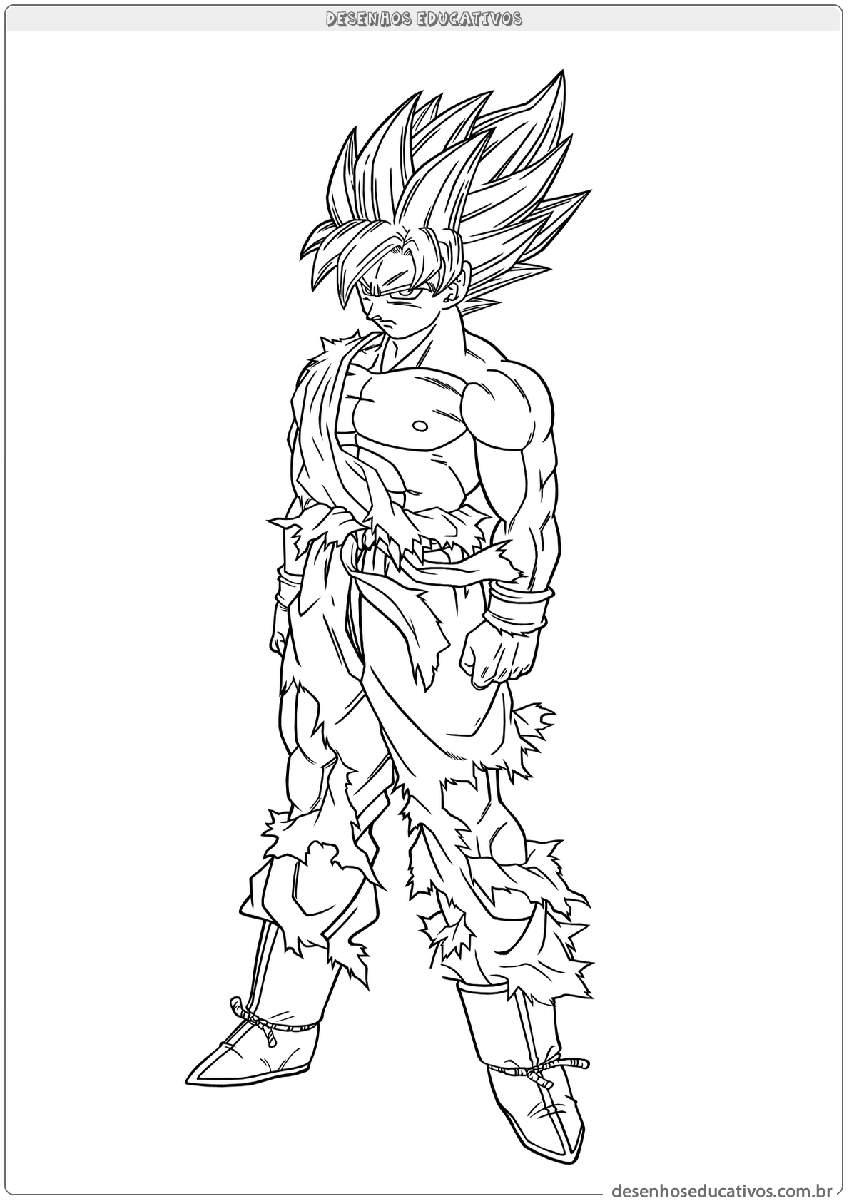 Dragon ball z pinte o desenho - Desenhos Educativos