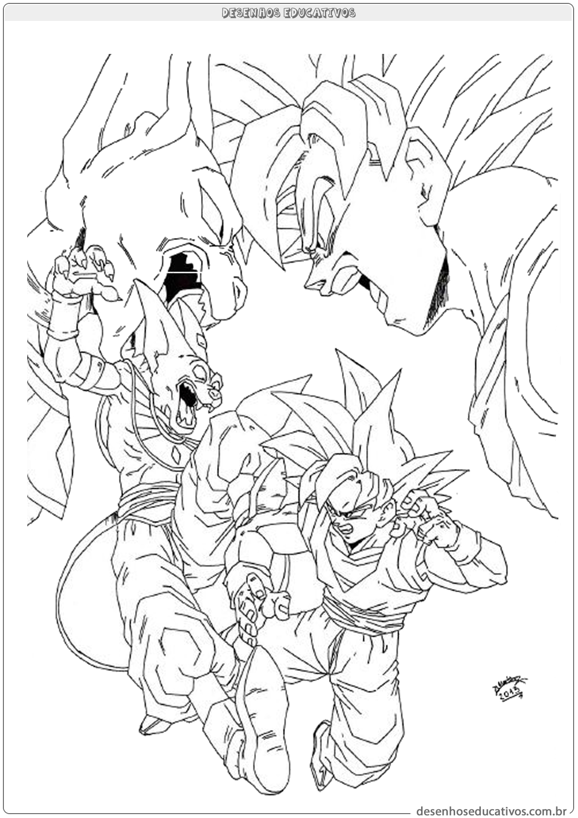 50 Desenhos Para Colorir Pintar Menina Menino Dragon Ball Z Atividades  Educativas Atividades Pedagógicas