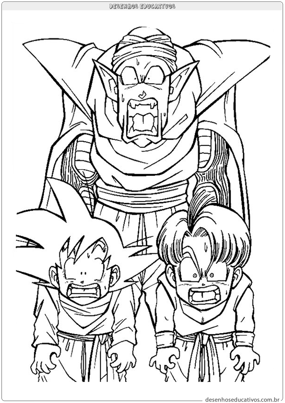 50 Desenhos Para Colorir Pintar Menina Menino Dragon Ball Z Atividades  Educativas Atividades Pedagógicas