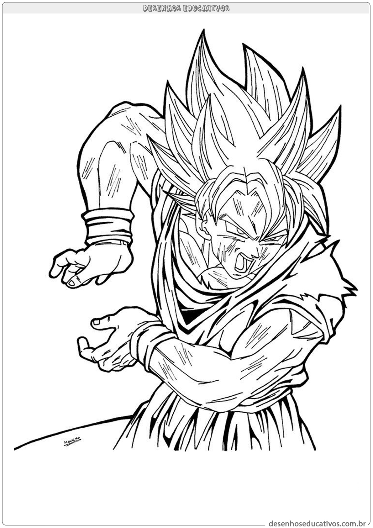 Desenhos do Dragon Ball Z para Imprimir e Colorir