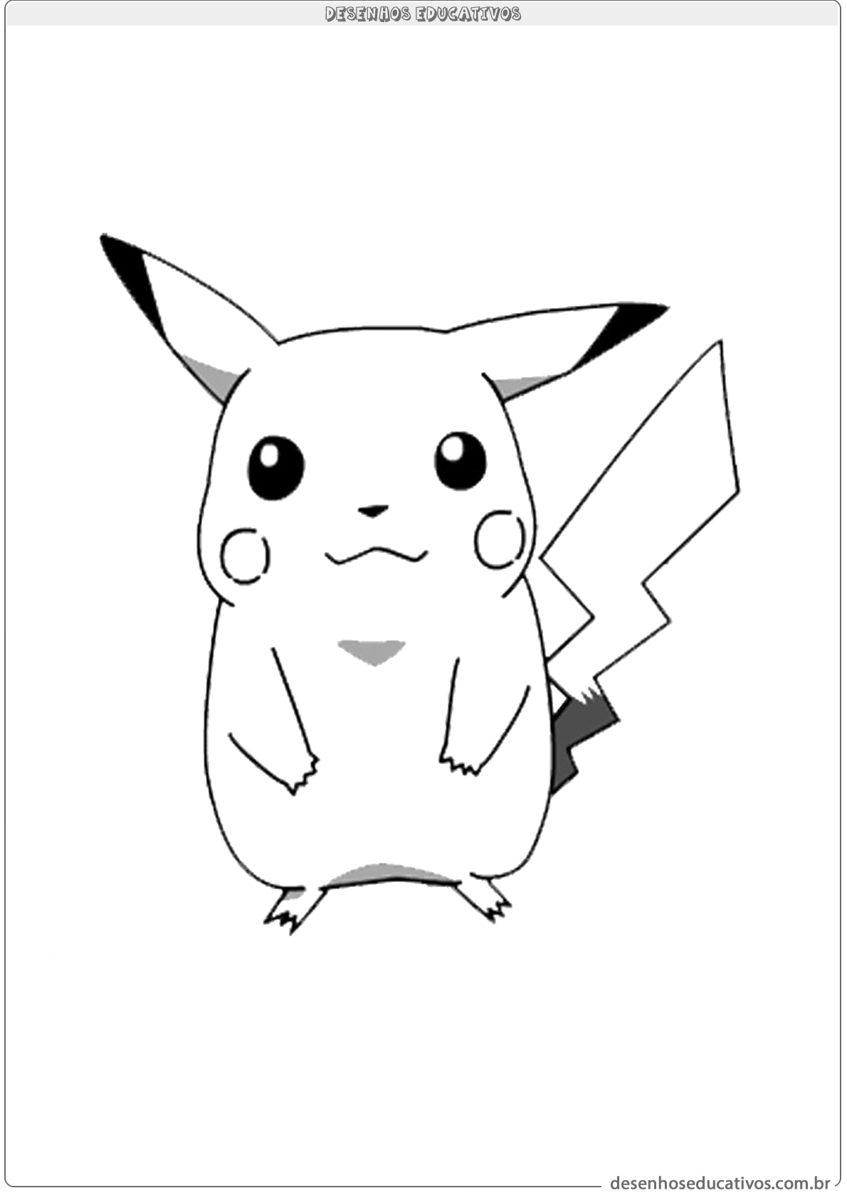 Pikachu para colorir