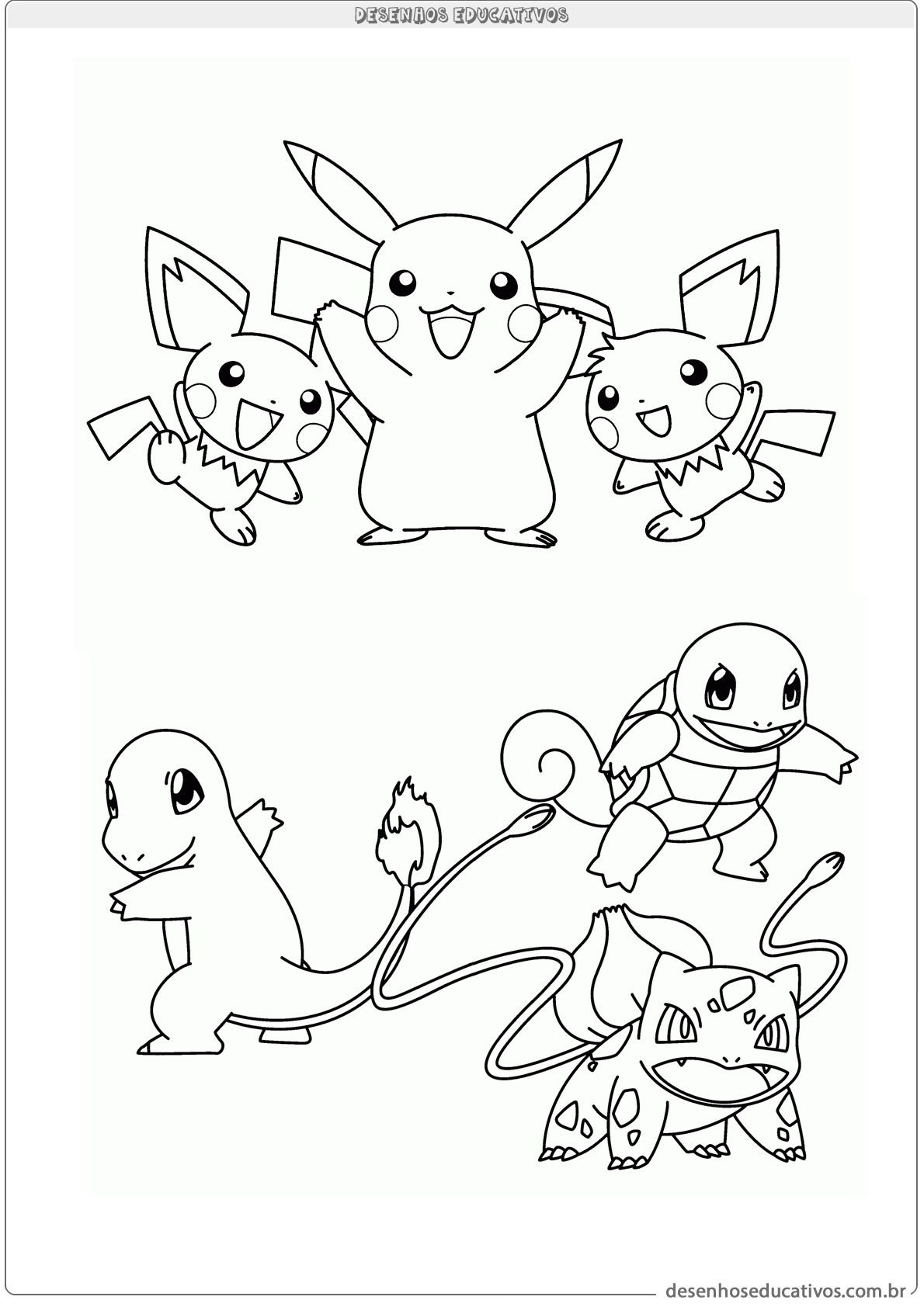 Desenho de Pokemons para Colorir - Colorir.com