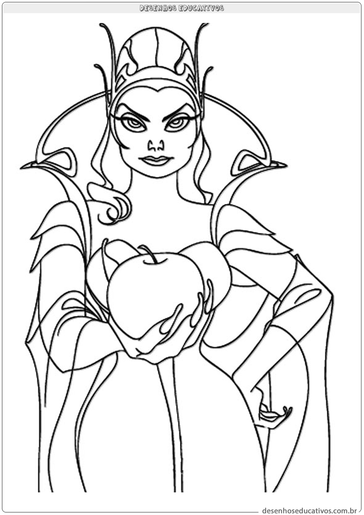 Desenhos do Branca de Neve para colorir