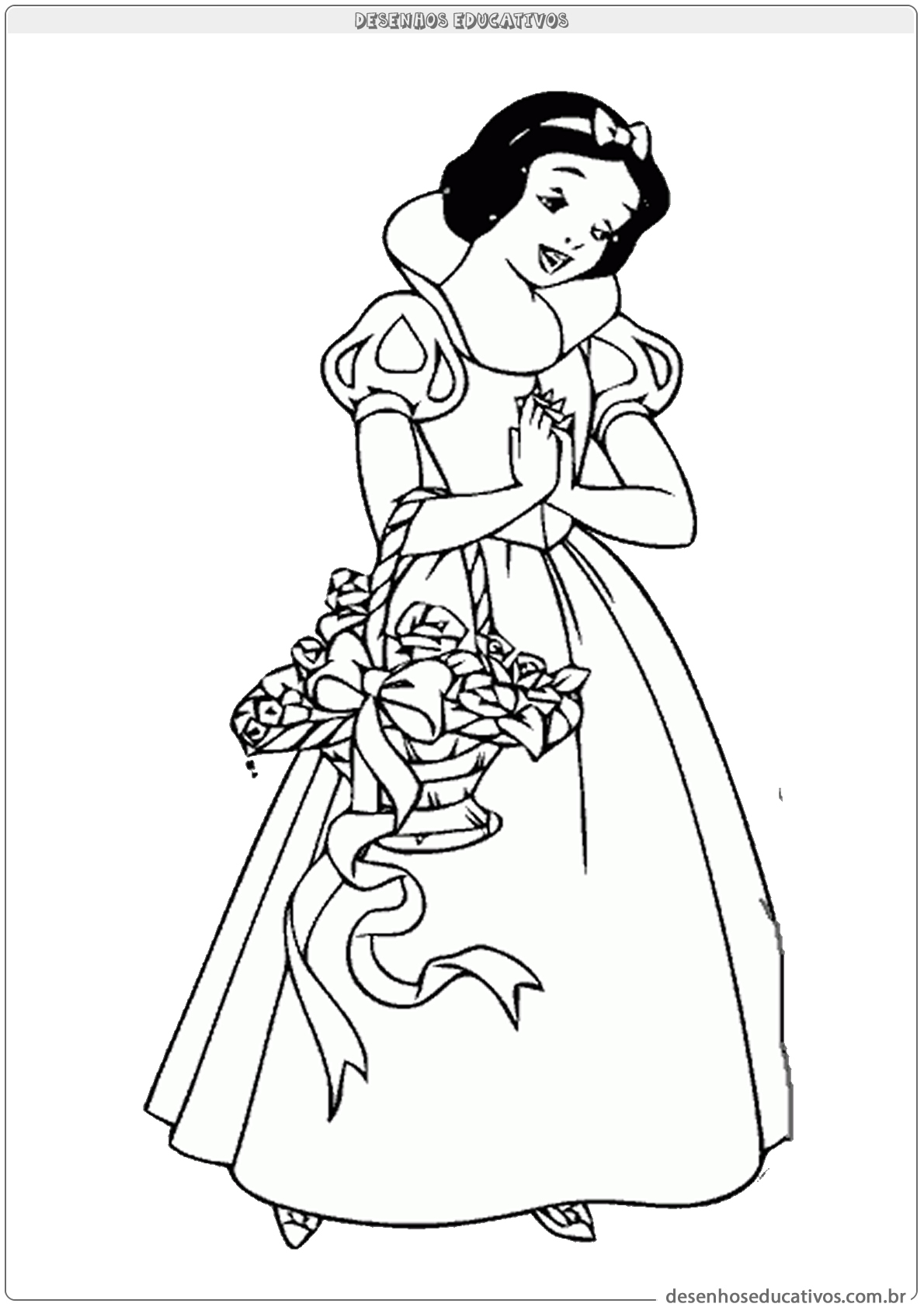 Para Colorir Branca De Neve Desenhos Educativos 9484